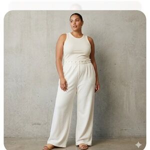 🤍 Grayson/Threads Cream Wide Leg Paperbag Pants XXL - 18" Waist 🤍
